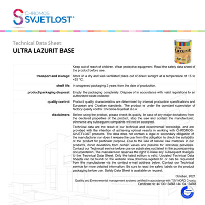 Ultra Lazurit Base Wood Coating, Protective Film