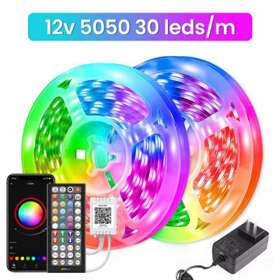 Ultra Long RGB LED Strip Lights with Remote Color, Changing LED Light ...