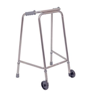 Ultra Narrow Lightweight Walking Frame with Wheels - 490mm Width - Medium