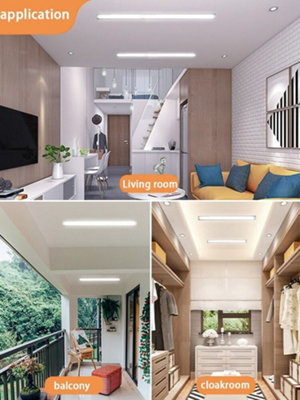 Ultra Slim Linkable LED Batten Light 6500K Daylight White Strip