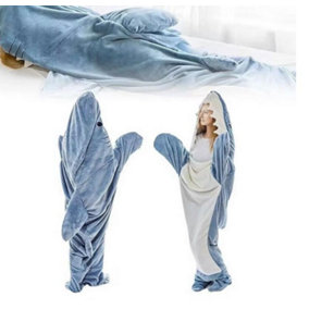 Ultra-Soft Shark Hoodie Blanket Sleeping Bag