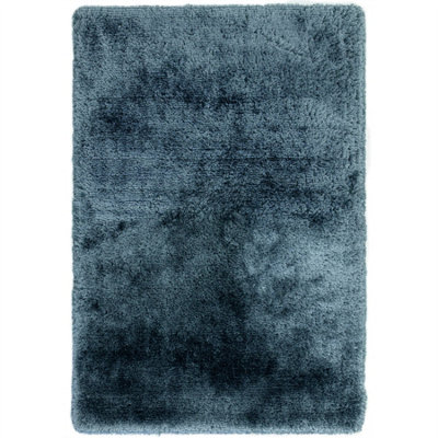 Ultra Thick Plush Shaggy Rug Airforce Blue Rug 120x170cm for the