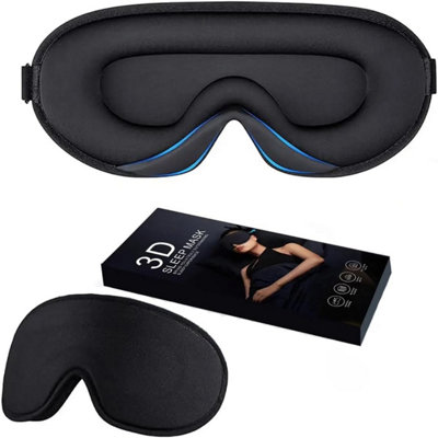 Ultra-Thin 3D Blackout Eye Mask for Sleeping, Skin-Friendly Contoured ...