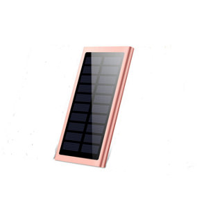 Ultra Thin Solar Dual USB Power Bank- Rose Gold