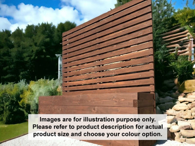ULTRA Trellis (Painted Wooden Planter - Choice of Colours Available) - L180 x W8 x H180 cm - 3