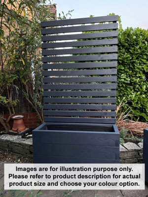 ULTRA Trellis (Painted Wooden Planter - Choice of Colours Available) - L180 x W8 x H180 cm - 4