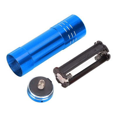 Ultra Violet Torch, UV Flashlight, 3 x AAA Batteries (Not Included), Blue