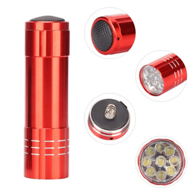 Ultra Violet Torch, UV Flashlight, 3 x AAA Batteries (Not Included), Red