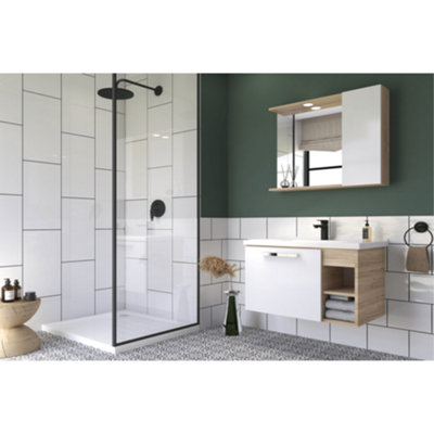 Ultra White Glossy 300mm x 600mm Rectified Ceramic Wall Tiles (Pack of 8 w/ Coverage of 1.44m2) Price Comparisons | Compare The Build