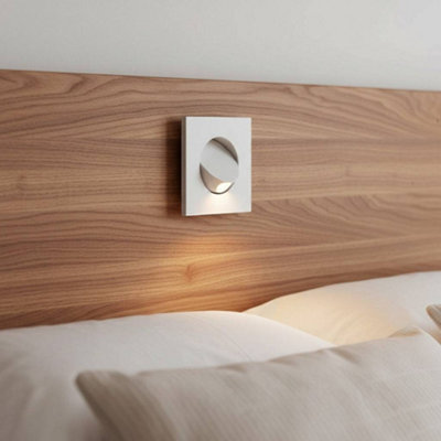 UltraBeam 3 Watt Square White Recessed LED Reading Light For Bed