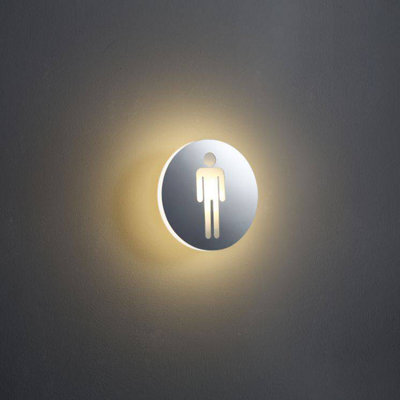 UltraBeam 4 Watt Round LED Male WC Sign
