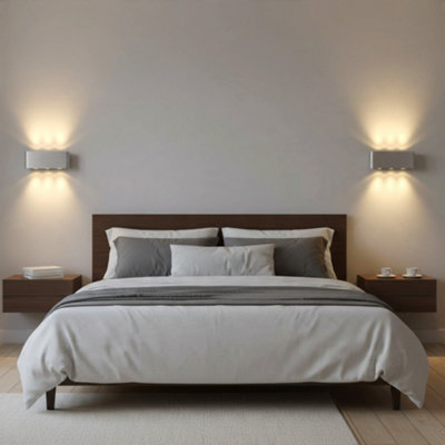 UltraBeam Brushed Aluminium Up and Down Indoor LED Wall Light 6 Watt ...