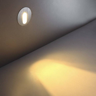 UltraBeam Round Mini Recessed Indoor Wall Light - Step and Stair Riser ...