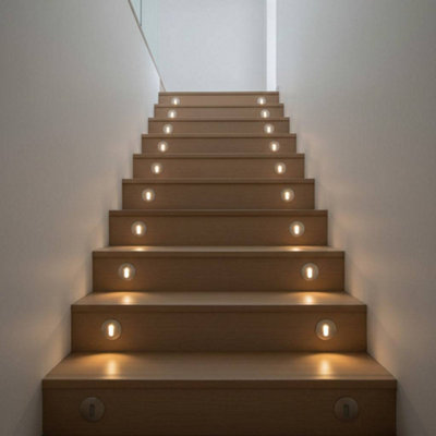 UltraBeam Round Mini Recessed Indoor Wall Light - Step and Stair Riser ...