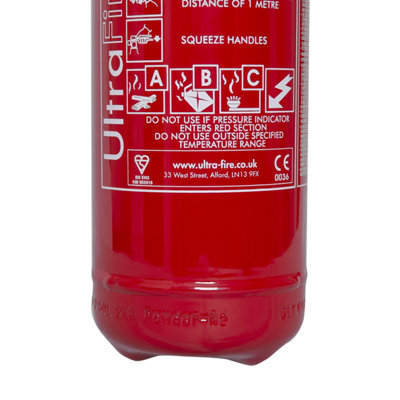 UltraFire 2kg Powder Fire Extinguisher - 5 Year Warranty