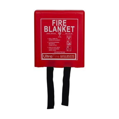 UltraFire Rigid Case 1.0 x 1.0m  Fire Blanket - Certified to BS EN 1869:2019