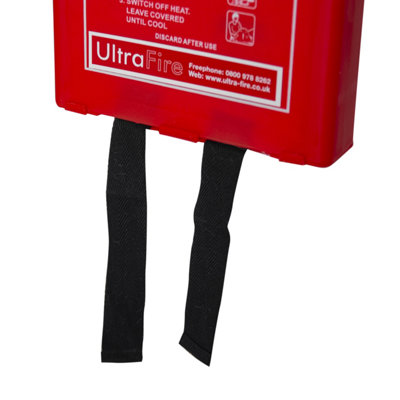 UltraFire Rigid Case 1.0 x 1.0m  Fire Blanket - Certified to BS EN 1869:2019