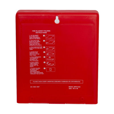 UltraFire Rigid Case 1.0 x 1.0m  Fire Blanket - Certified to BS EN 1869:2019