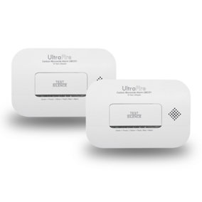 UltraFire UBCO1 Twin Pack  10 Year Life Carbon Monoxide Alarm - 10 Year Warranty