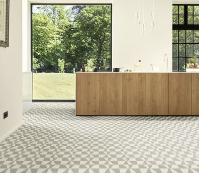 Ultragrip Entice Piano Tile Vinyl by Remland (9m x 2m)