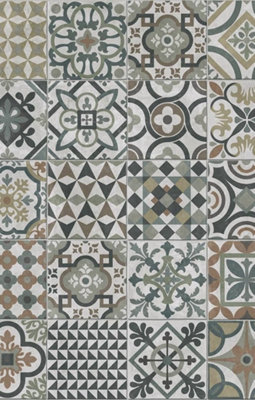 ULTRAGRIP ENTICE WELLS TILE VINYL BY REMLAND (4M X 3M)