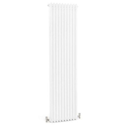 Ultraheat 3 Column Radiator 1800 x 465 mm White Steel, Hot Water, 1790W ...