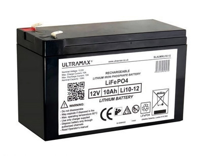 Batterie Plomb-acide Ultramax 12V 5Ah - Pour Alimentations Portables, Alarmes, Appareils Solaires