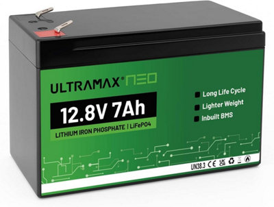 Ultramax 12V 7Ah Rechargeable Battery For Electric Kids Toy Cars & Ride-Ons