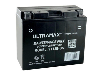 Ultramax YT12B-BS 12v 10ah YT12-B4 motorcycle battery