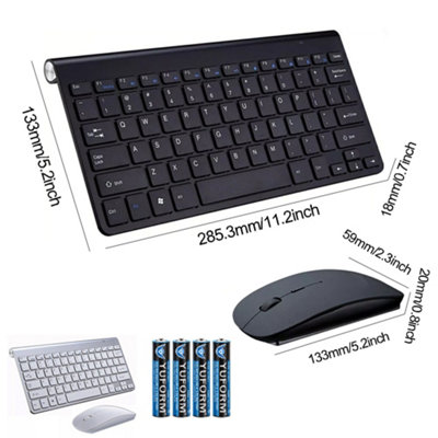 UltraSlim 2.4G Cordless Wireless Keyboard and Mouse Set Combo For MAC ...