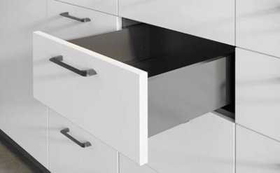 UltraSlim AXIS PRO Soft Close White Kitchen Drawer Box Sides Drawer Runners 86mm - Short 40cm - 5