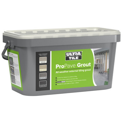 UltraTile ProPave All Weather Outdoor Tiling Grout Pebble Grey 15kg
