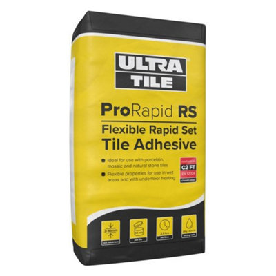 UltraTile ProRapid RS Rapid Set Flexible Tile Adhesive Grey 20kg