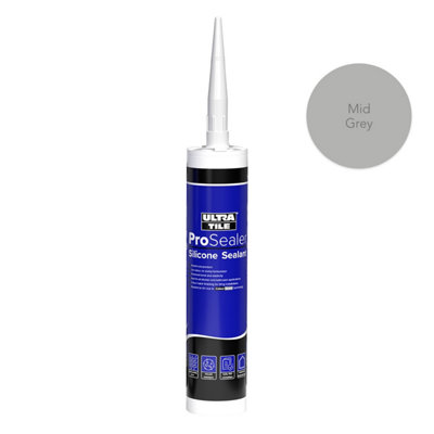 UltraTile ProSealer Anti-Mould Bathroom Silicone Mid Grey 310ml