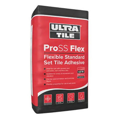 UltraTile ProSS Flex Standard Set Flexible Tile Adhesive Grey 20kg