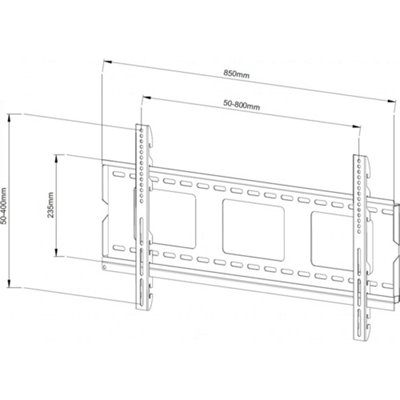 UM105L Universal Super Thin Fixed Wall Bracket up to 90"