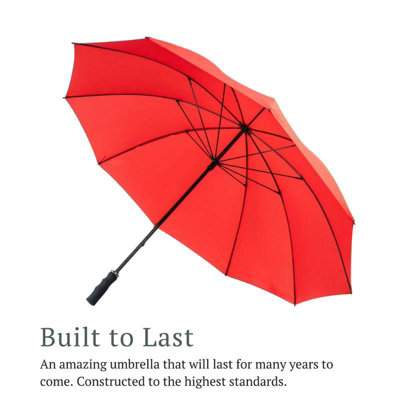 UMBRELLA HEAVEN Red StormStar Windproof Golf Umbrella