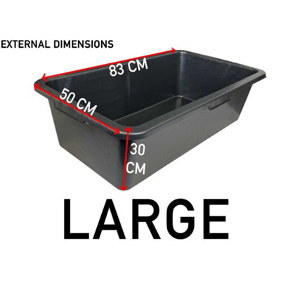 Unbranded 90 L Heavy-Duty PVC Mixing Tub, Durable Multiuse Construction ...