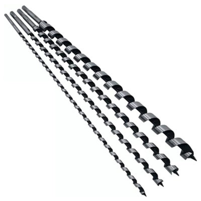 Unbranded Extra Long 600mm Auger Wood Drill Bit Set (4 Piece) - 8/12/16 ...