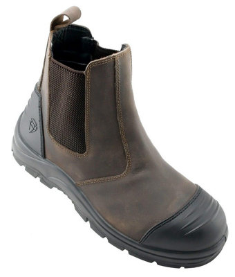 Unbreakable Granite S3 brown leather composite work safety dealer boots U110