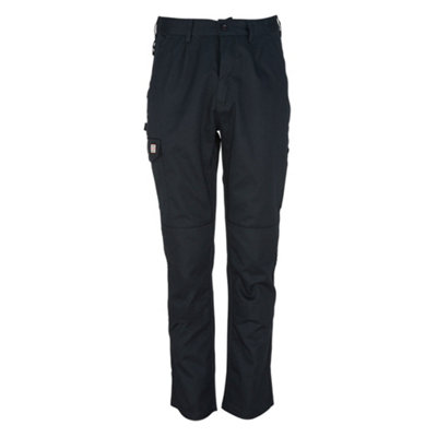 Unbreakable Kite Pro multi-pocket polycotton black work trouser U227