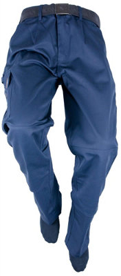 Unbreakable Kite Pro multi-pocket polycotton navy work trouser U228