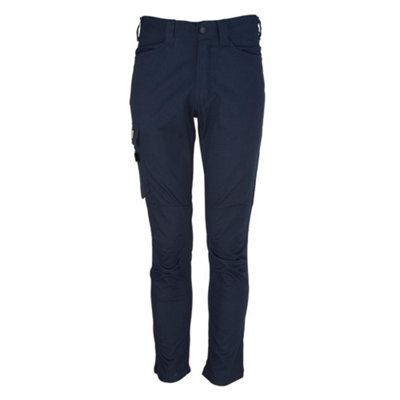 Unbreakable Reflex navy stretch cotton multi-pocket work trouser