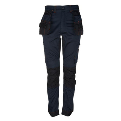 Unbreakable Reflex Pro stretch polycotton holster navy blue work trouser U226