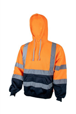 Unbreakable Sherman high-visibility orange/navy Rail Traffic hoodie U300