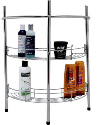 Under Basin Chrome Bathroom 2 Tier Sink Storage Rack Unit Shelf & Towel ...