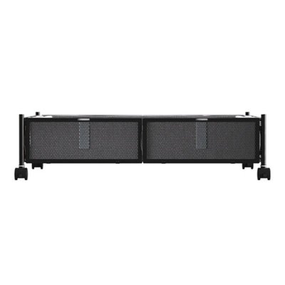 Under Bed Storage Carbon Steel Storage Organizer Basket with Wheels in Black - 4
