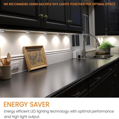 Under Cabinet Kitchen LED Lights 1 Pack Triangle Pyramid Warm White ...