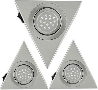 Under Cabinet Kitchen LED Lights 9 Pack Triangle Pyramid Cool White ...