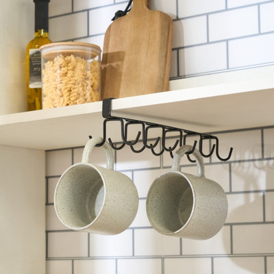 Under Shelf Mug Organiser Storage Hook Hanger Rack